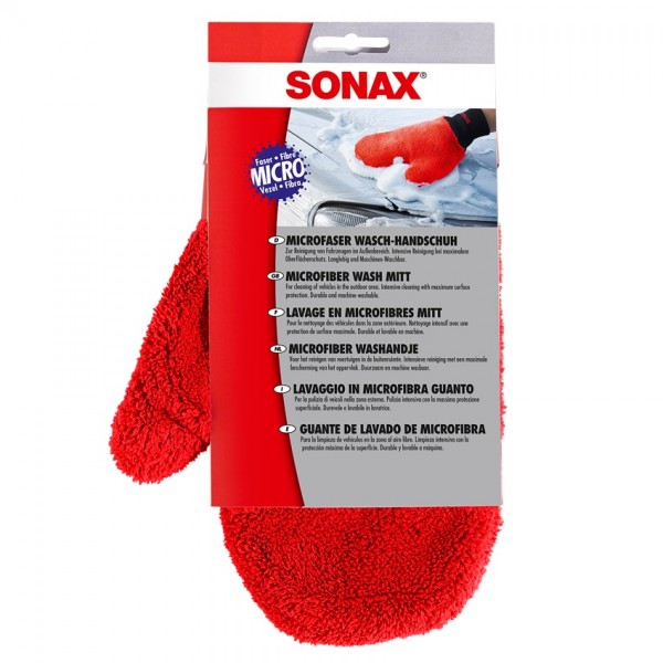 SONAX Microfaser Wasch-Handschuh für Auto Reinigung