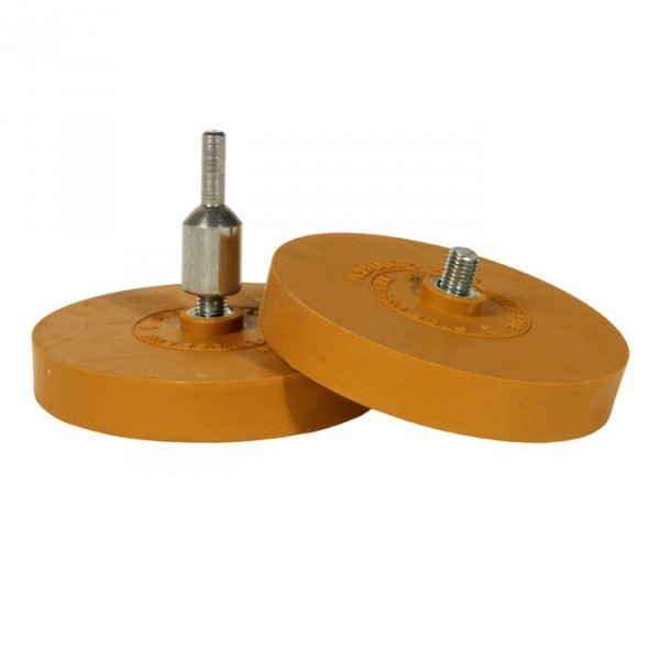 Folienradierer Set yellow 2 Scheiben und 1 Adapter 88 mm