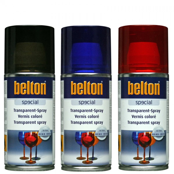 Transparent Spray schwarz blau rot 150ml Belton