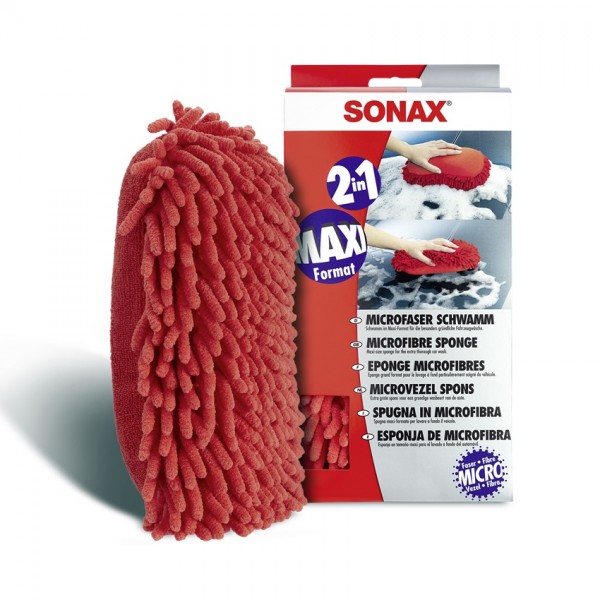 SONAX Microfaser Schwamm für gründliche Autowäsche