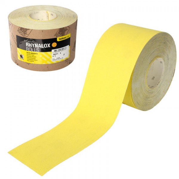 Schleifpapier Rolle 50m INDASA Rhynalox Yellow Handschleifpapier Schleifmittel 