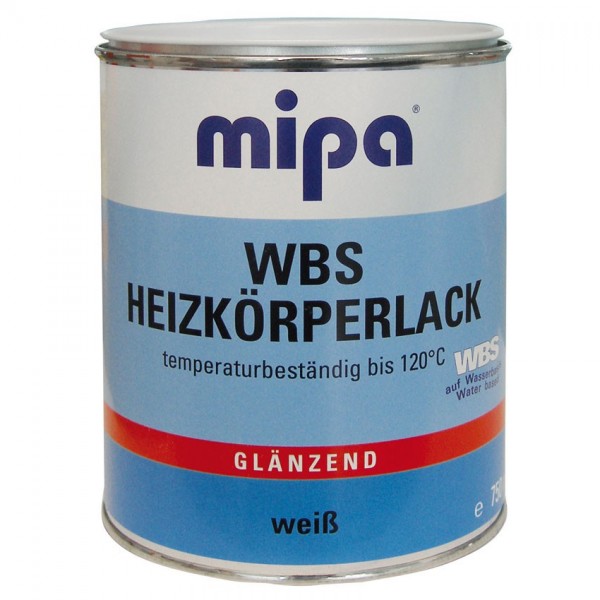 Heizkörperlack wasserbasierend weiß glänzend Mipa WBS