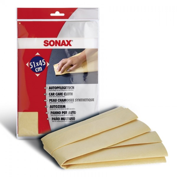 SONAX Pflege-Tuch zum Abledern von Lack, Chrom und Fenster